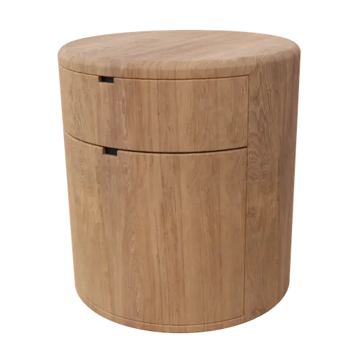 Modern wooden dresser 3D model with realistic textures for Blender, ideal for virtual interior design.