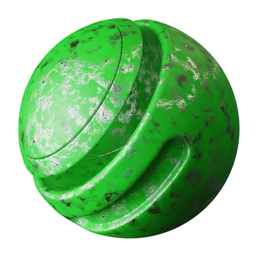 Green damaged paint metal