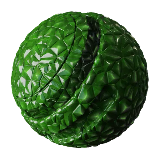 Crystal green glass