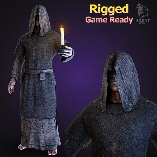 Church nun Rigged Animated
