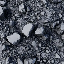 Snow Dusting Rocky Ground