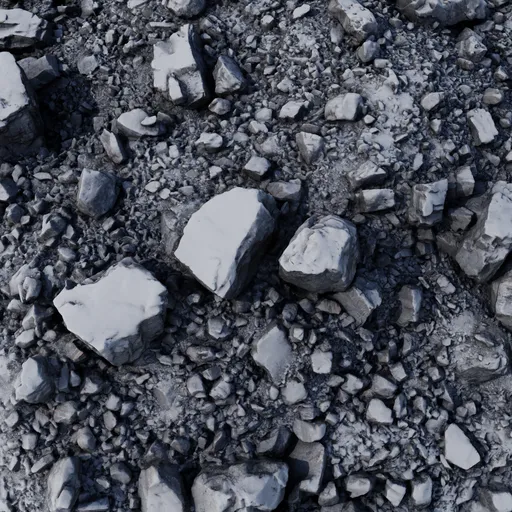 Snow Dusting Rocky Ground