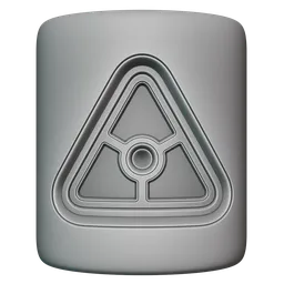3D sculpting brush icon for Blender showcasing hard-surface triangular detail pattern, 4K quality for model refinement.