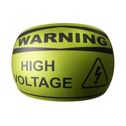 Industrial High Voltage Warning Sign