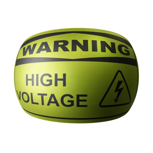 Industrial High Voltage Warning Sign