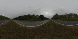 360-degree autumnal HDR panorama with overcast sky, perfect for scene lighting.