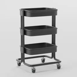 IKEA RÅSKOG Table Trolley Black