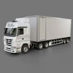 Mercedes Benz Actros Cargo Trailer Truck