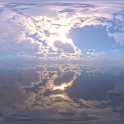 Cloudy afternoon shining over the sea