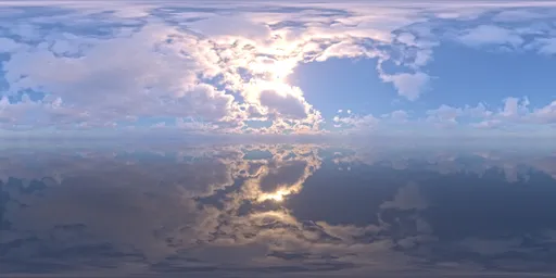 Cloudy afternoon shining over the sea