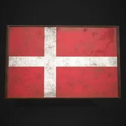 Denmark Flag Picture Frame