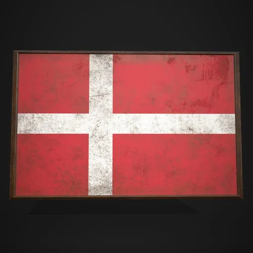 Denmark Flag Picture Frame