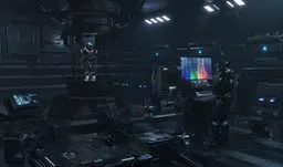 Sci-fi robotic lab