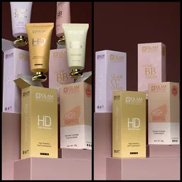 Face cream packaging animation