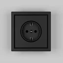 Black wall Socket HausMark Juna