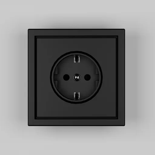 Black wall Socket HausMark Juna