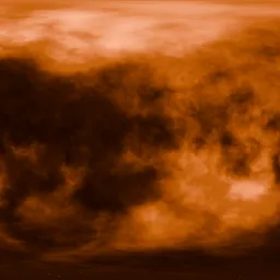 Orange Nebula in Deep Space