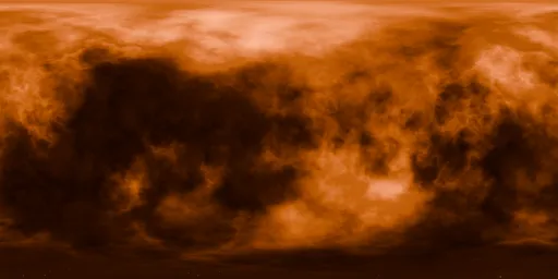 Orange Nebula in Deep Space