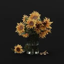 Sunflower Bouquet Vase