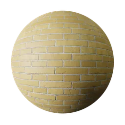 Sand Yellow Brick Wall