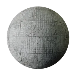 Damaged Grey Paving Tiles