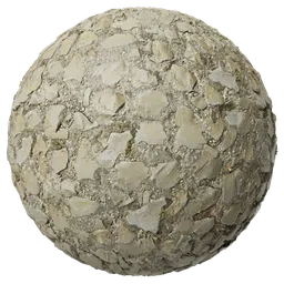 Highly detailed brown rock PBR material for Blender 3D, suitable for realistic terrain, hills, and ground textures.