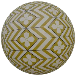 Vintage Floral Ceramic Tile