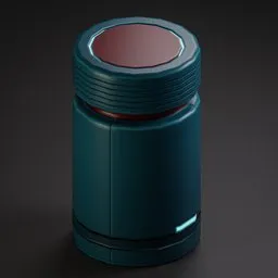 Blue Sci-Fi Bin