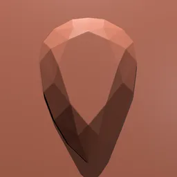 Geometric 3D sculpting brush for creating teardrop gem shapes in Blender models.