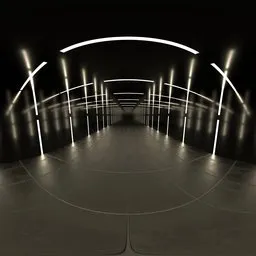 Warm Light Tunnel Studio