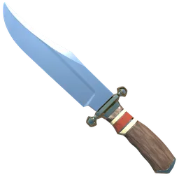 Realistic 3D model of a fancy knife with detailed wooden handle optimized for Blender rendering.