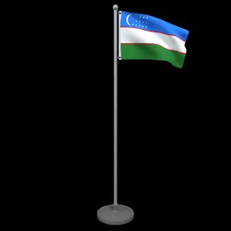 Animated Flag of Uzbekistan