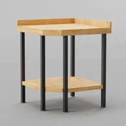 Corner Food Prep Table