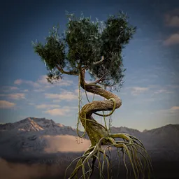 Big green bonsay tree