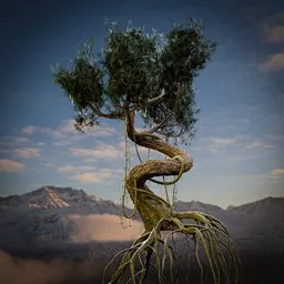 Big green bonsay tree