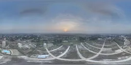 Sunset Over Rural and Urban Expansion