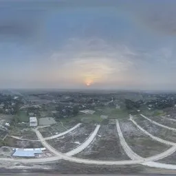 Sunset Over Rural and Urban Expansion