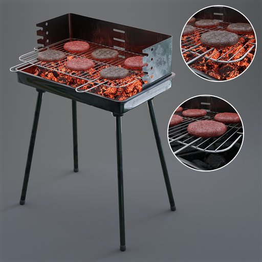 BlenderKit Download the Barbecue grill model
