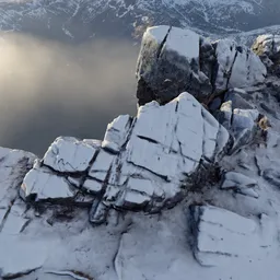 Rock Peak Cliff Snow Mountain