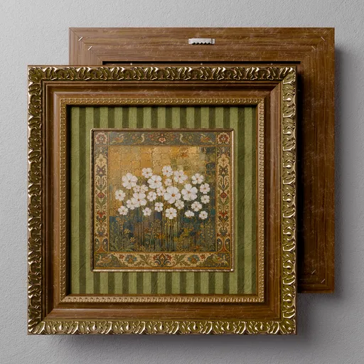 Picture Vintage Botanical Floral Frame