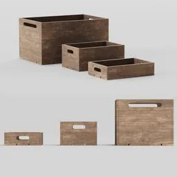 Wooden Crate Set