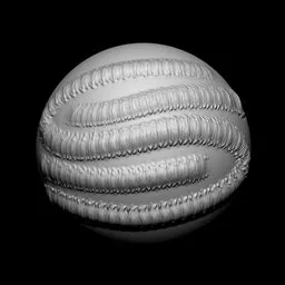 3D sculpting tool effect showcasing veiny, organic grooves on a spherical model, ideal for detailed creature design in Blender.