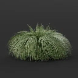 Highly-detailed Blender 3D fountain grass model, suitable for game environments and complex 3D landscaping.