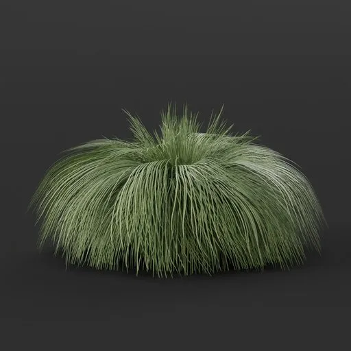 Highly-detailed Blender 3D fountain grass model, suitable for game environments and complex 3D landscaping.