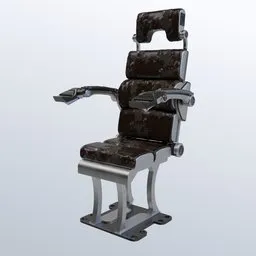 Highly detailed SciFi Armchair 3D model with futuristic design, ideal for Blender rendering and sci-fi scenes.