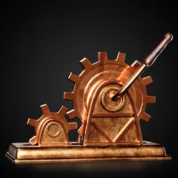 Mechanical Lever Game-Ready + 4K Textures | BlenderKit Series