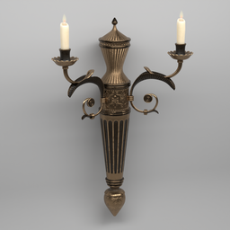 Antique Brass Wall Candle Holder