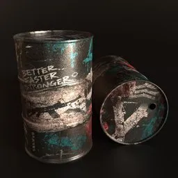 Oil Drum Graffiti Art