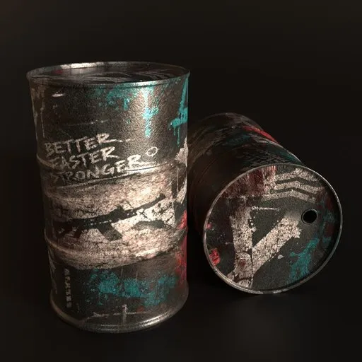 Oil Drum Graffiti Art