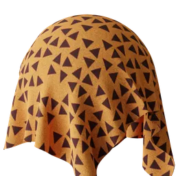Orange triangle flake fabric